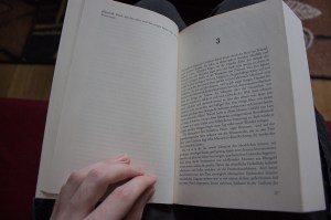 Ohne die zwei Zeilen auf der verso-Seite könnte man links von einer Vakatseite sprechen.