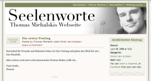 Und so sah das erste Posting damals im Layout aus …