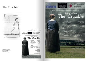 "The Crucible" war das insgesamt vierte Stück der Gruppe Actor's Nausea, für das ich ein Poster angefertigt habe. Es war das erste Motiv, das von Anfang an auch in Farbe angelegt wurde.