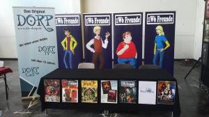 Der DORP-Stand am Freitagabend direkt nach dem Aufbau